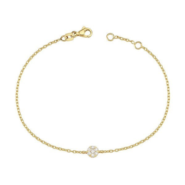 Flora armbånd i 14 kt guld fra Nuran med 0,12 ct diamanter